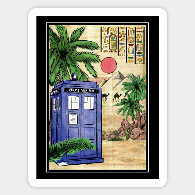 Tardis in Egypt Sticker by DrMonekers